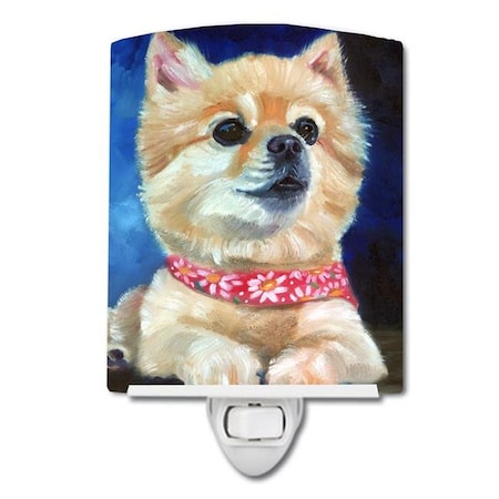 Carolines Treasures 7392CNL Fancy Bandana Pomeranian Puppy Ceramic Night Light